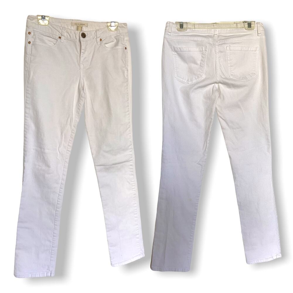 Life in Progress Womens Jeans Size 28 White Denim‎ Cotton Spandex Stretch Skinny